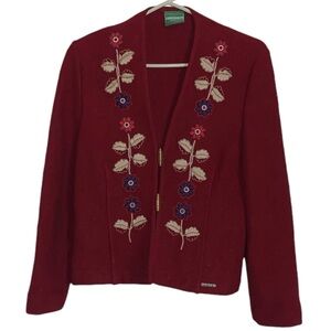 Geiger zippered wool cardigan